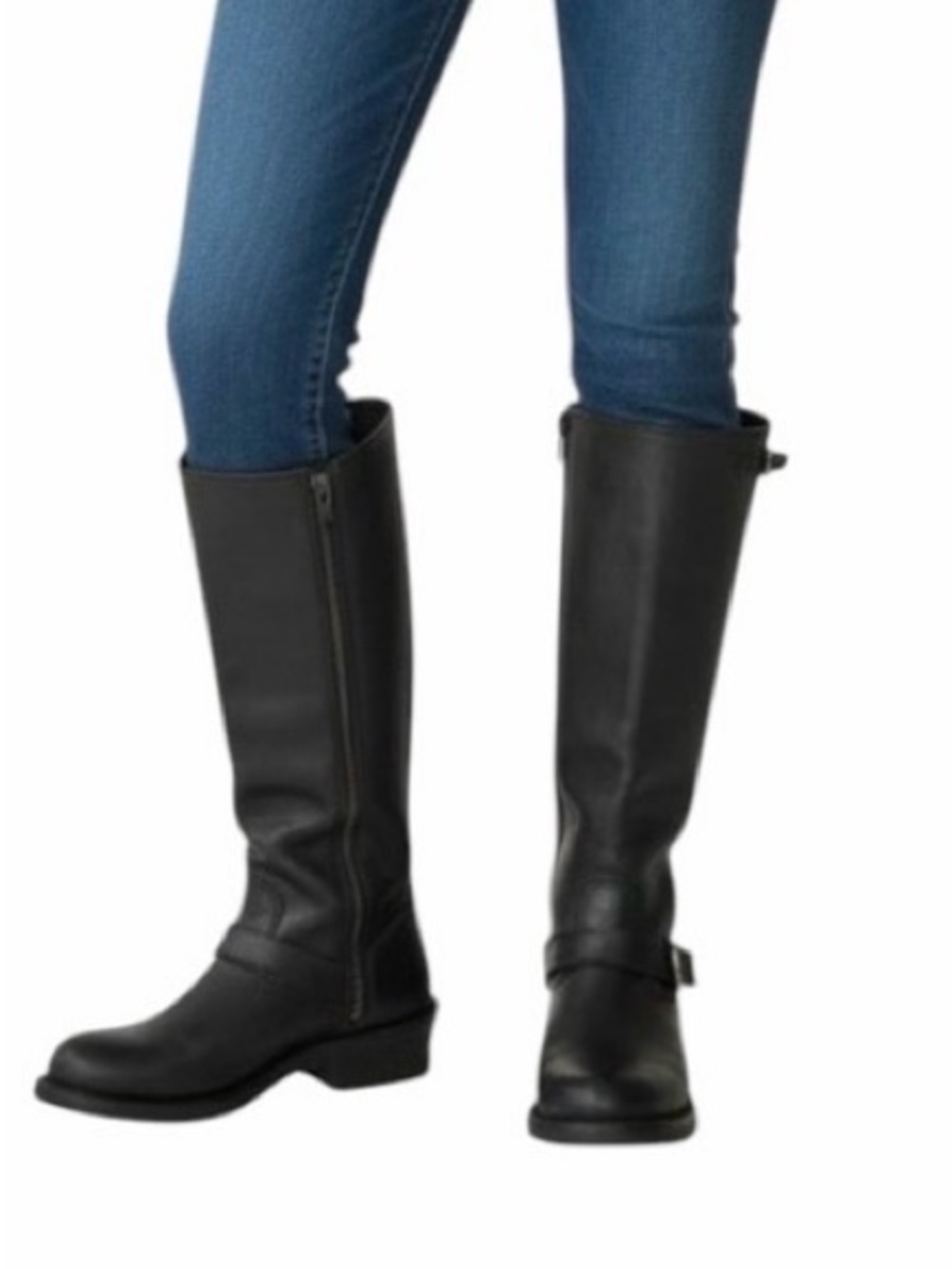 Durango•Black Leather Engineer 16” L Style Boots